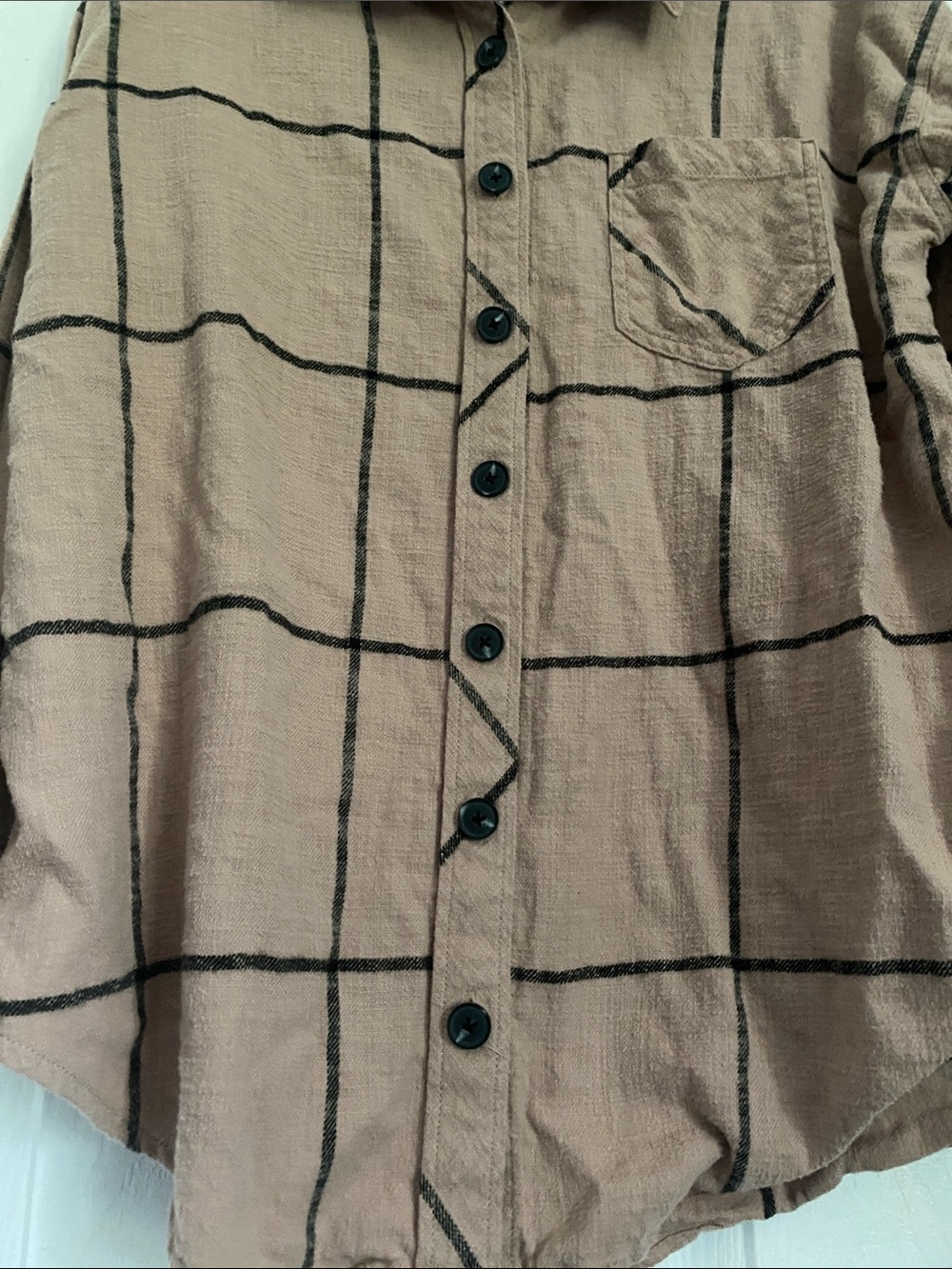 EUC Maurices Brown Plaid Button-Down Shirt - Picture 4 of 5